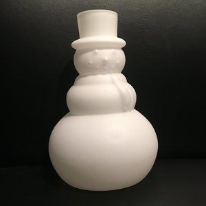 Glowing Snowman Candle or Tea Light Holder